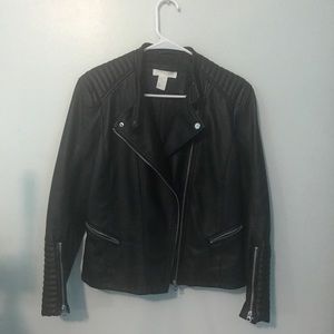 H&M Black Jacket Soft Imitation Leather